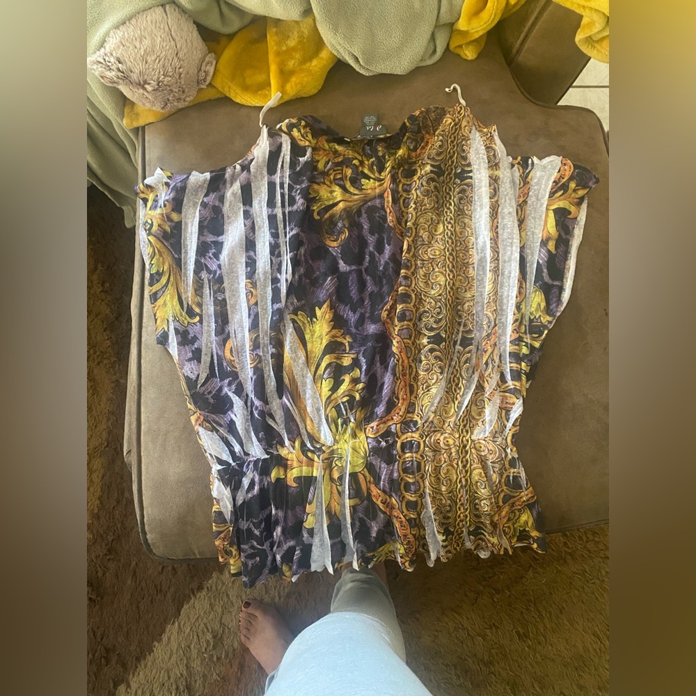 Dots Purple and Gold Women's Blouse
